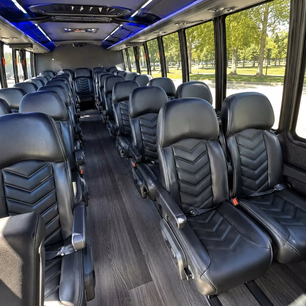 28 passenger minibus interior