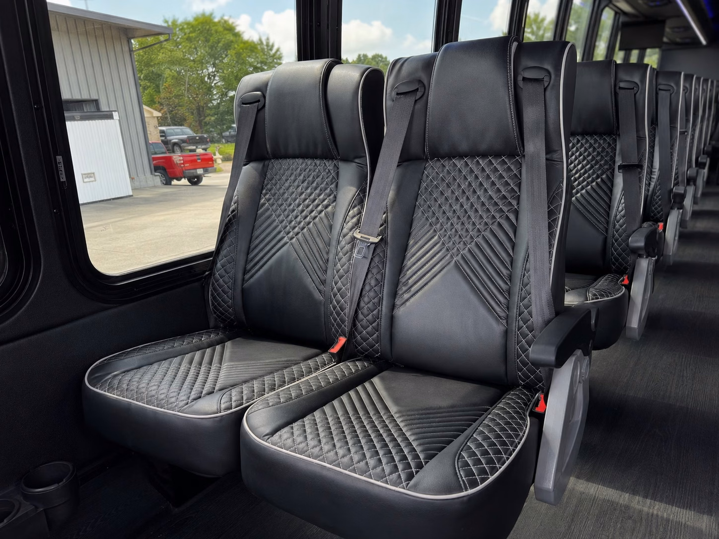 56 passenger charter bus inside